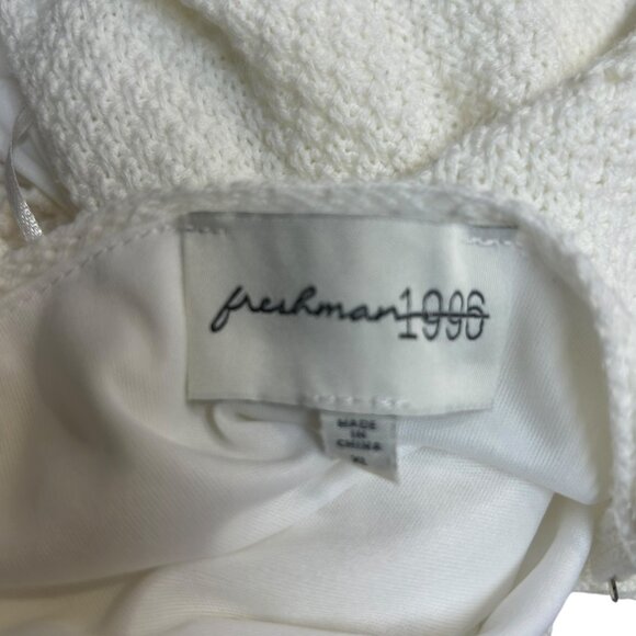 Freshman 1996 Off White Cotton Blend Minimalist Midi Sundress Dress Size XL - Picture 6 of 7